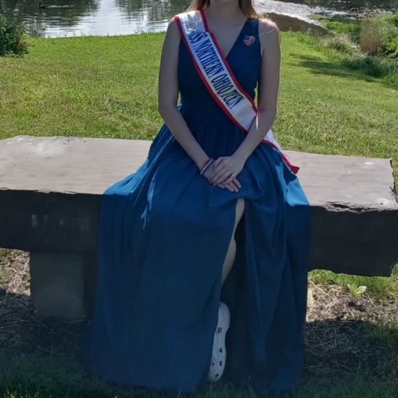 Blue Prom Dress - Picture 1 of 3